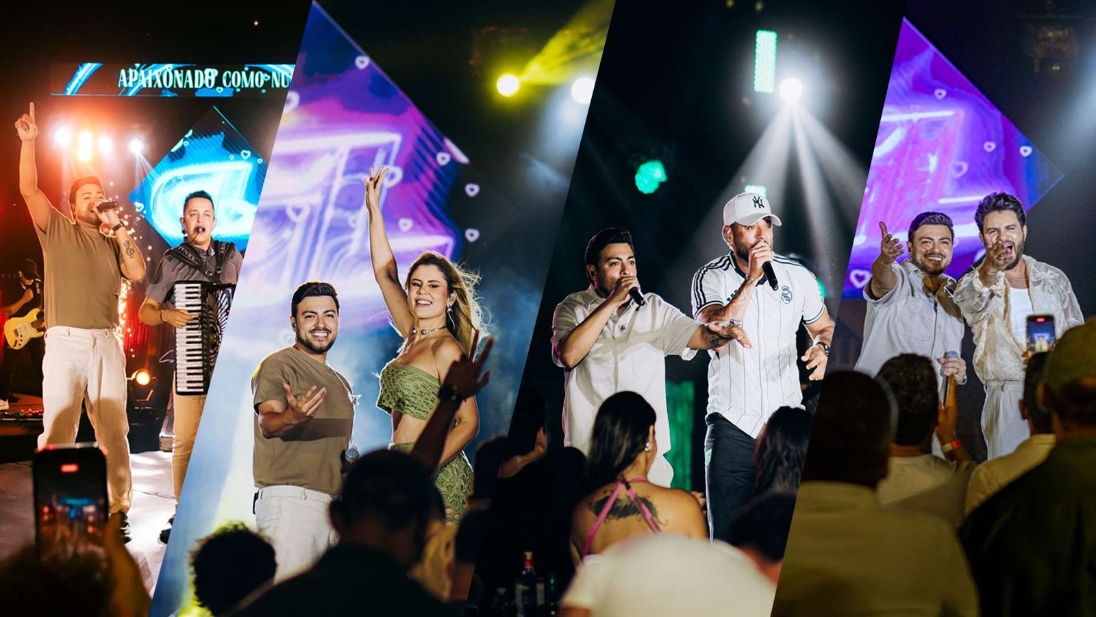 Gabriel Lima no palco com convidados e público